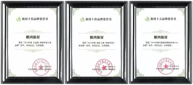 鵬鴻實(shí)力再獲肯定，蟬聯(lián)木業(yè)網(wǎng)2017年度“生態(tài)板十大品牌”